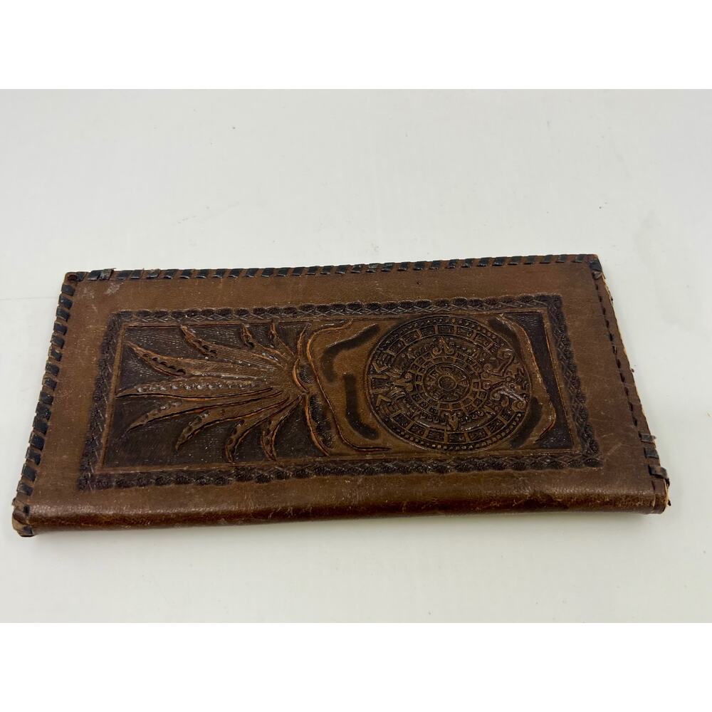 Vintage Avelar Genuine Leather Guadalajara, Mexico Checkbook/ Wallet
